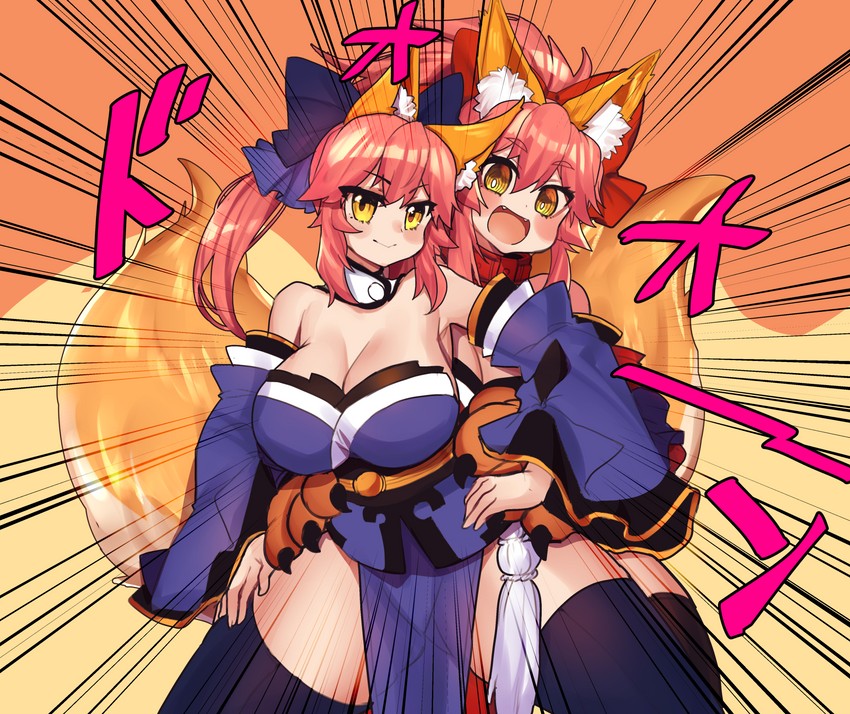 tamamo, tamamo no mae, and tamamo cat (fate and 3 more) drawn by osiimi