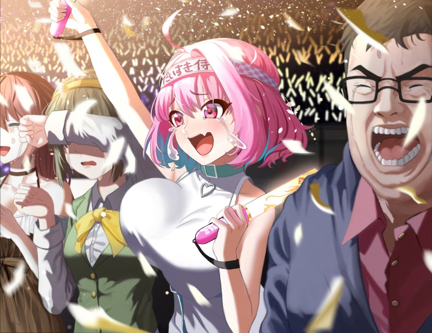 yumemi riamu, otonashi kotori, and oota kuniyoshi (idolmaster and 2 more) drawn by k.pumpkin