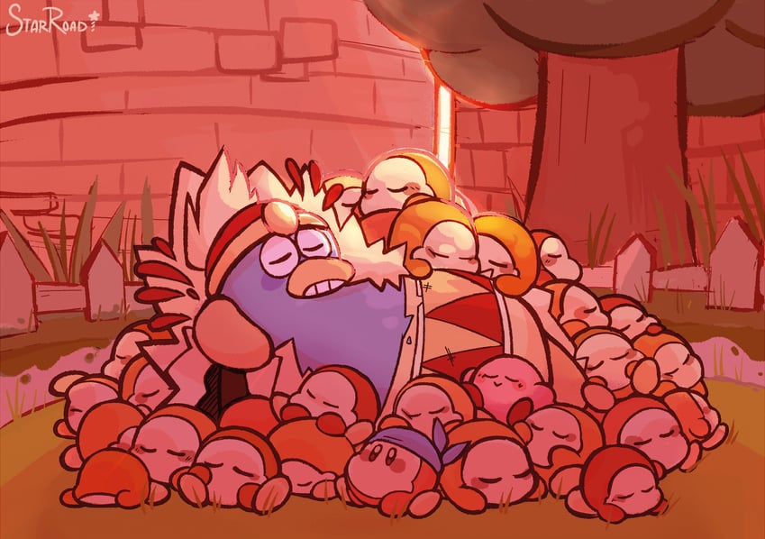 kirby, waddle dee, king dedede, and bandana waddle dee (kirby and 1 more) drawn by starroad