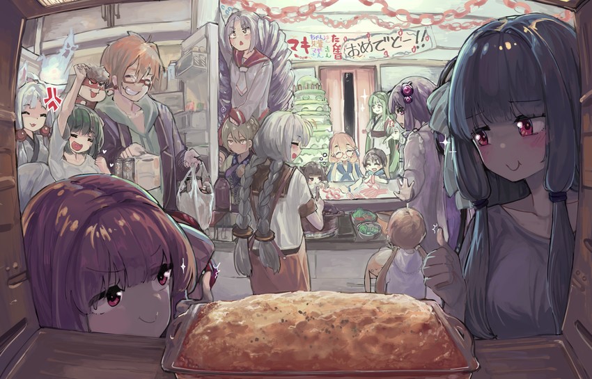 yuzuki yukari, kizuna akari, touhoku kiritan, kotonoha akane, kotonoha aoi, and 11 more (vocaloid and 3 more) drawn by microa