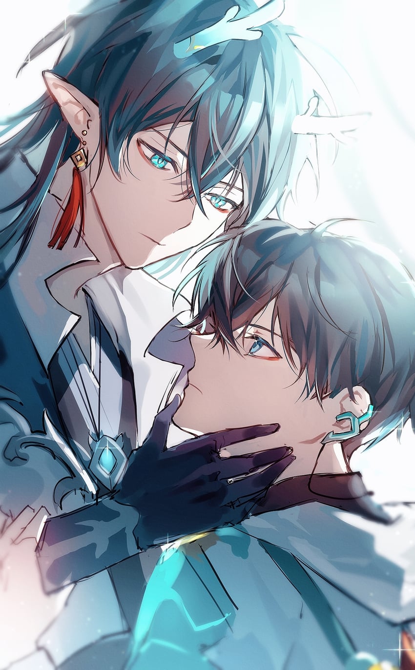 dan heng and dan feng (honkai and 1 more) drawn by hanli