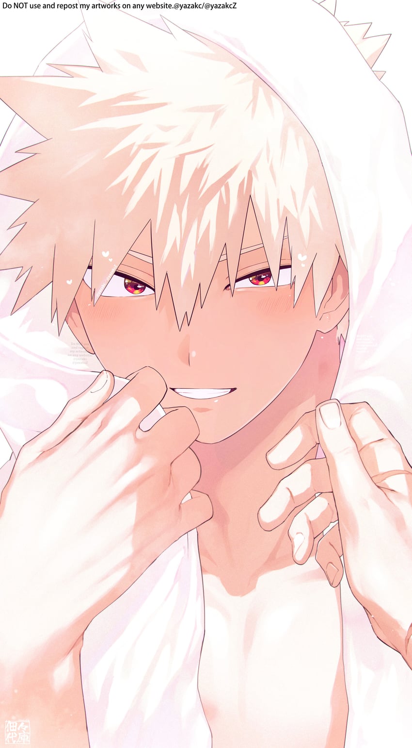 midoriya izuku and bakugou katsuki (boku no hero academia) drawn by yazaki_(yazakc)