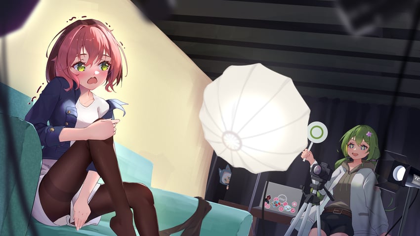 pippi, mocha, chirou, taikonator, and dean "peppy" herbert (osu!) drawn by zunkw