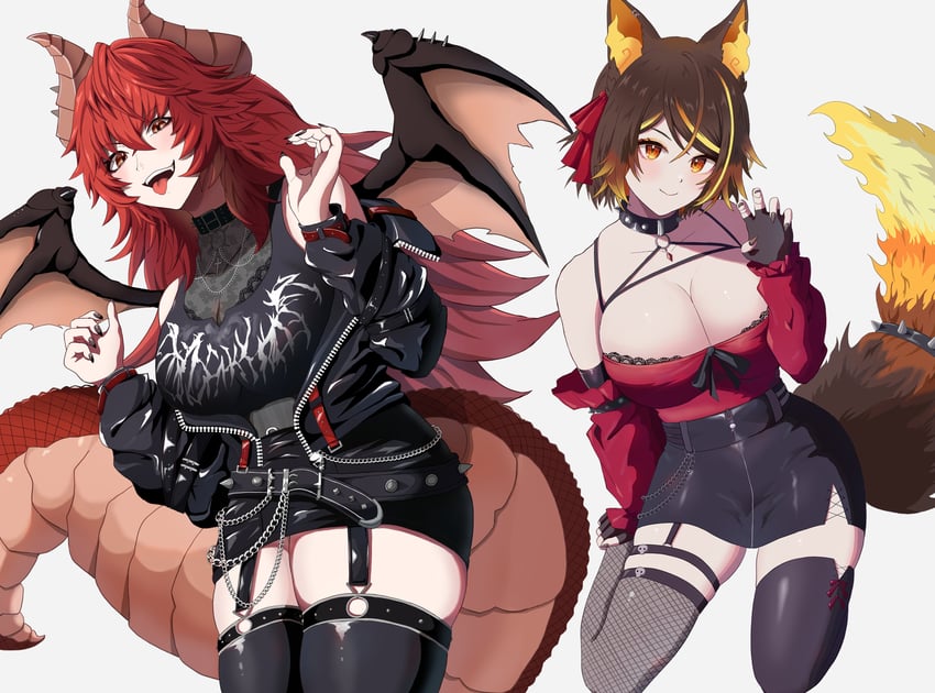 zentreya and sinder (indie virtual youtuber and 1 more) drawn by maibinillust