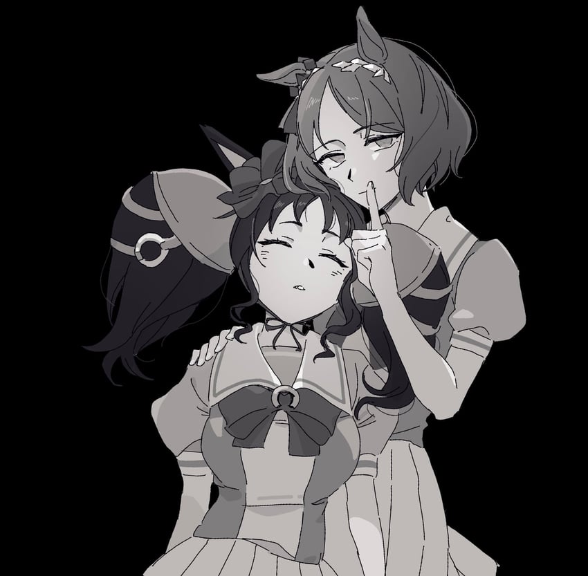 sakura laurel and marvelous sunday (umamusume) drawn by tsukiinu_(1174943116)