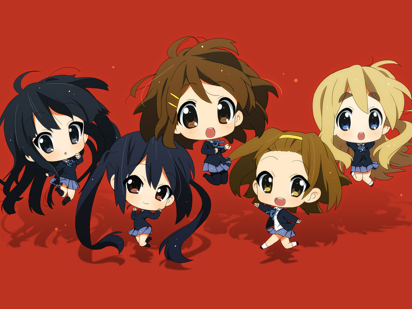 akiyama mio, nakano azusa, hirasawa yui, tainaka ritsu, and kotobuki tsumugi (k-on!) drawn by hahifuhe