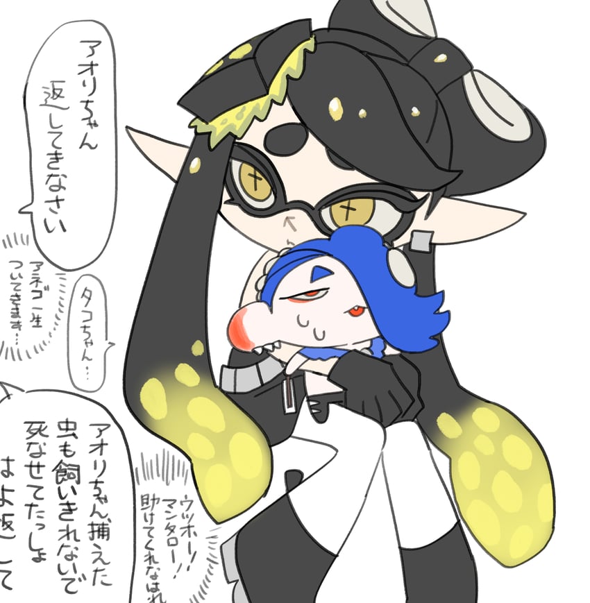 callie and shiver (splatoon and 1 more) drawn by samochau