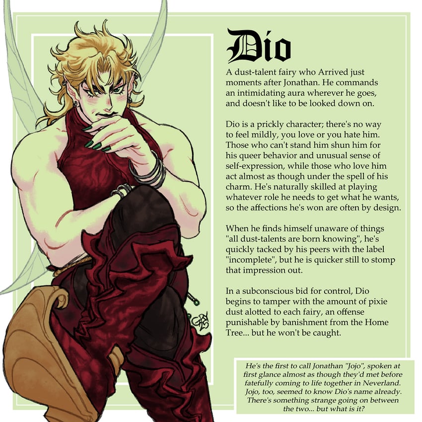 dio brando (jojo no kimyou na bouken and 2 more) drawn by garuye