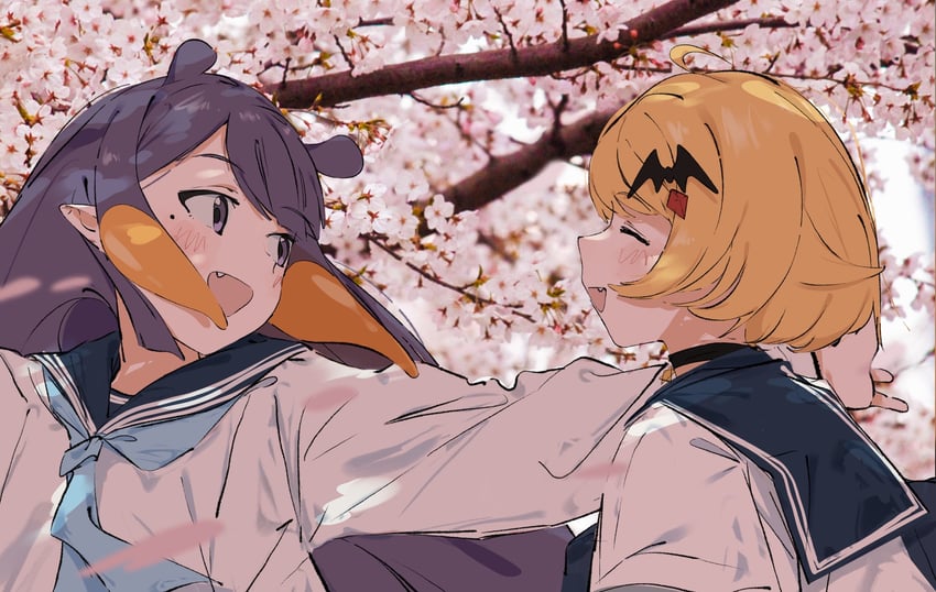 ninomae ina'nis and yozora mel (hololive and 1 more) drawn by 08chiwa