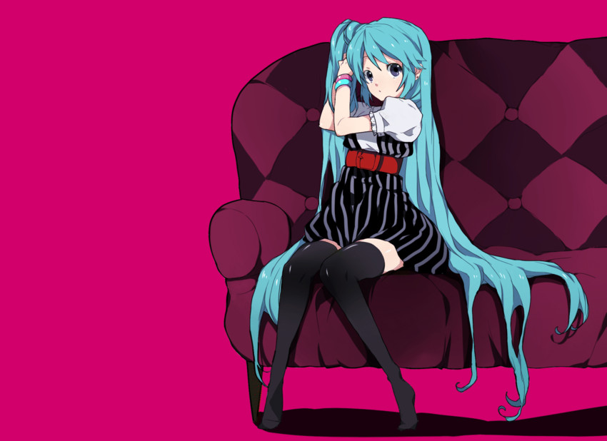 hatsune miku (vocaloid and 1 more) drawn by pipetto