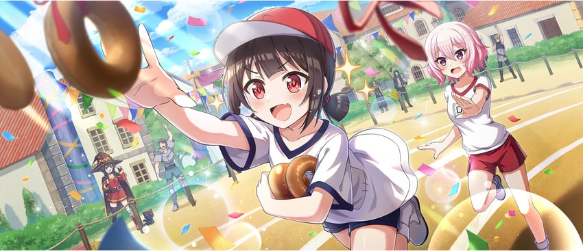 megumin, chomusuke, komekko, and shinjin succubus (kono subarashii sekai ni shukufuku wo! and 1 more)