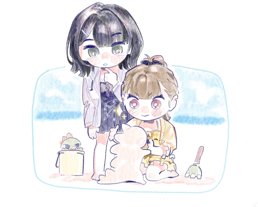 momose ginko, kachimachi kosuzu, and gonzales (love live! and 1 more) drawn by pipi_(m1x_mix)