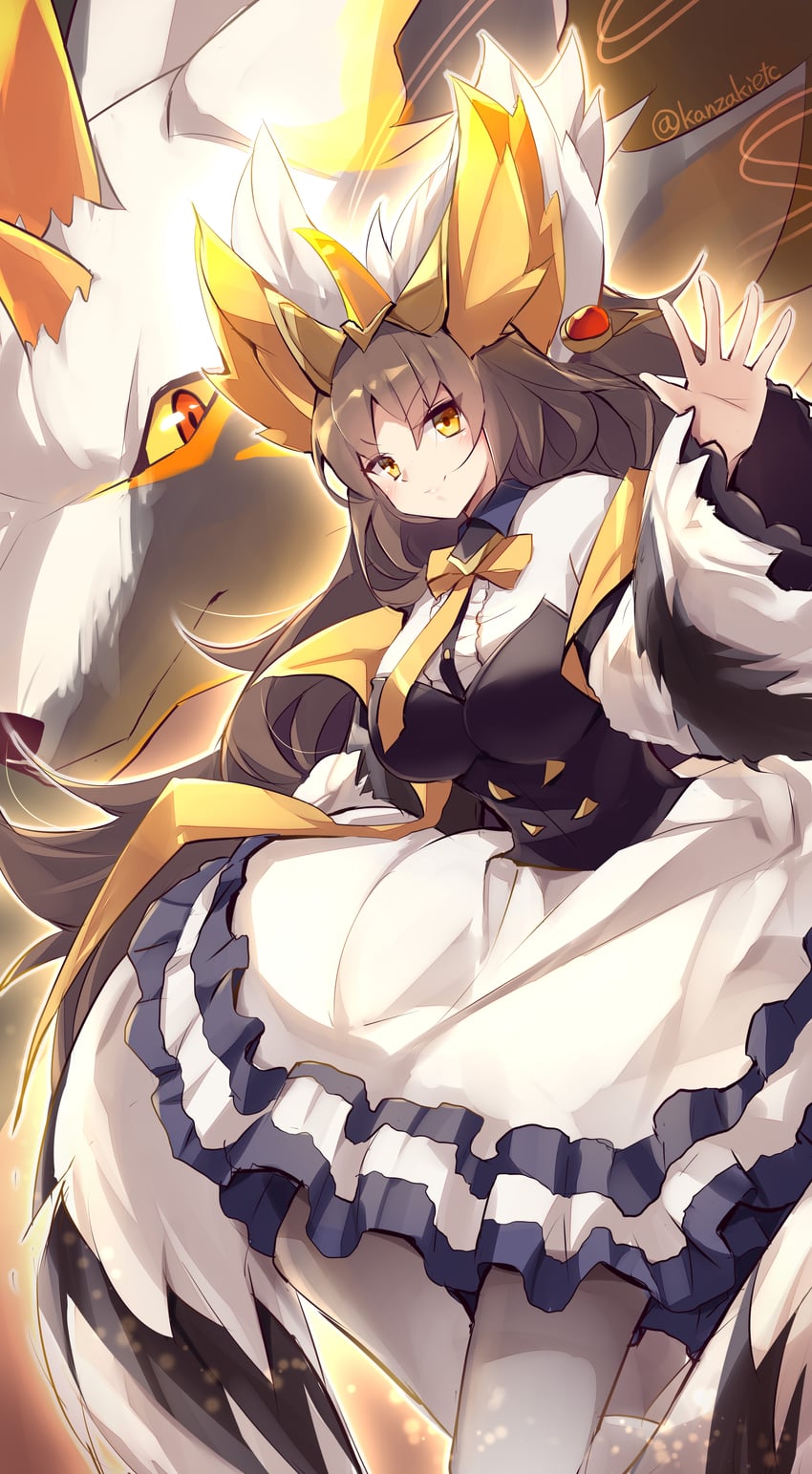 silvy of the white forest and silvera wolf tamer of the white forest (yu-gi-oh!) drawn by kanzakietc