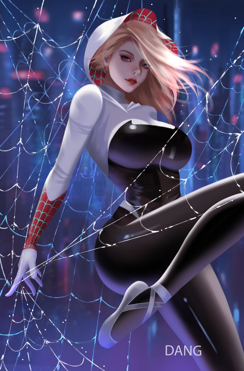 spider-gwen and gwen stacy (marvel and 3 more) drawn by dang_artt