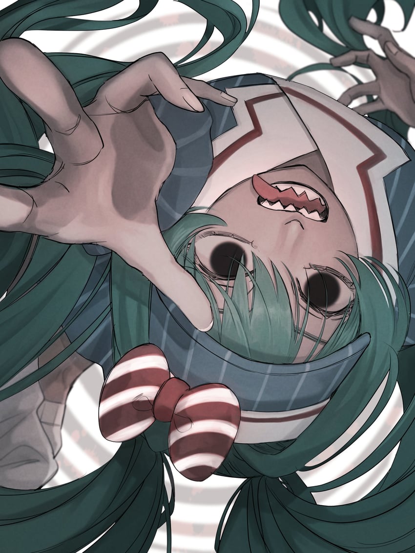 hatsune miku (vocaloid and 1 more) drawn by karasumasaaan