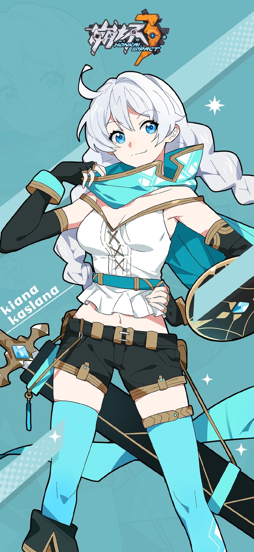 kiana kaslana (honkai and 1 more) drawn by ff12138