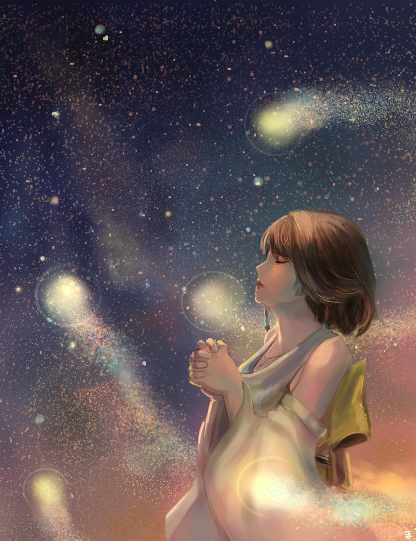 yuna (final fantasy and 1 more) drawn by shisshmakio