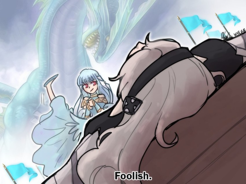 female corrin and ninian (fire emblem and 4 more) drawn by ky-nim