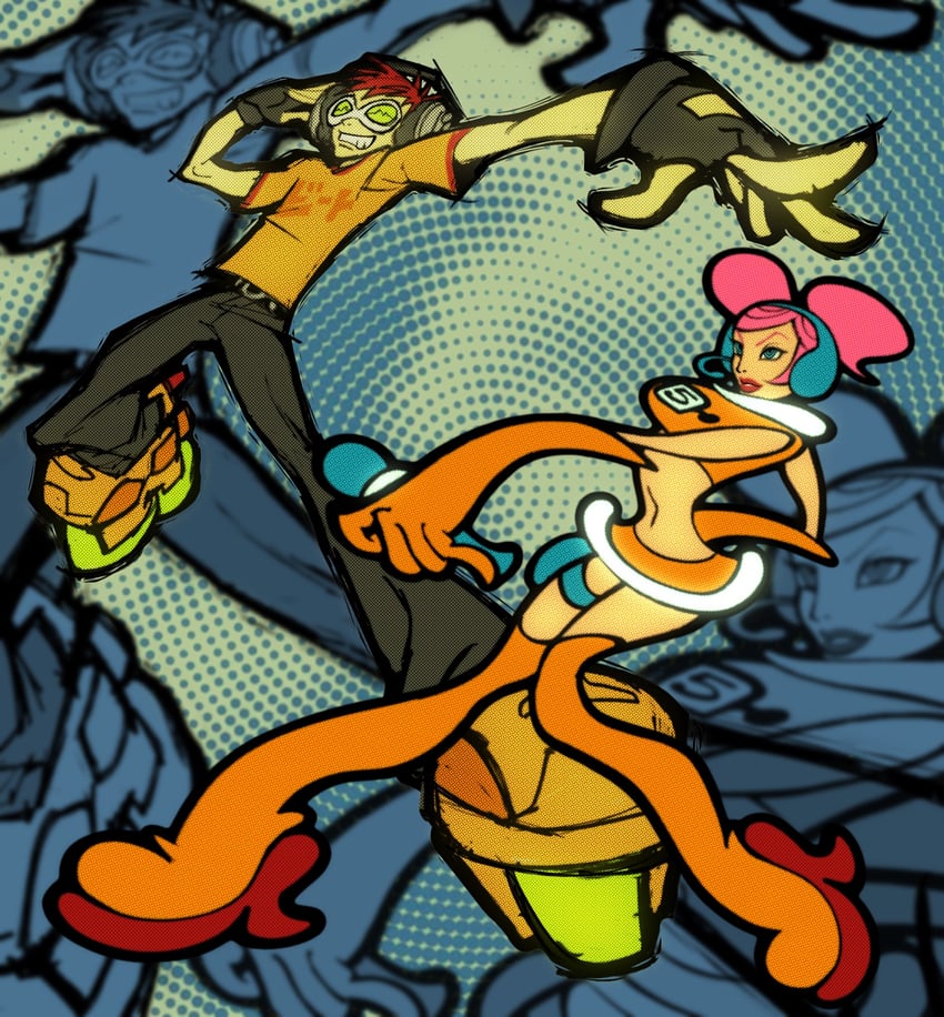 ulala and beat (jet set radio and 1 more) drawn by gpkism_x