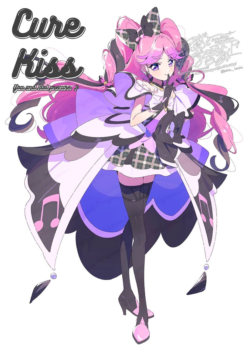 cure kiss and meroron (precure and 1 more) drawn by serizawa_serizane