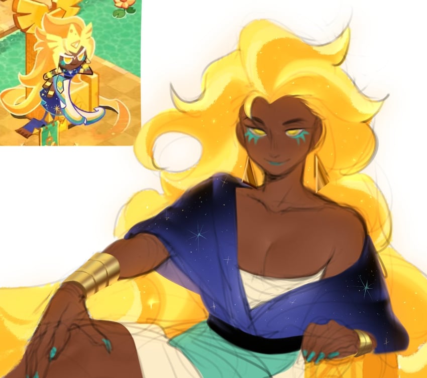 golden cheese cookie (cookie run and 1 more) drawn by midlle4