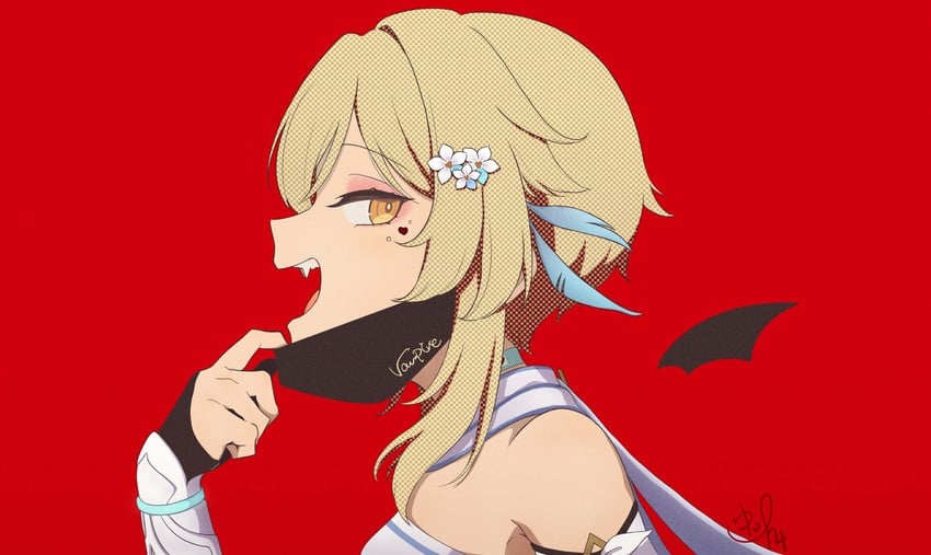 lumine (genshin impact and 1 more) drawn by arashi_no