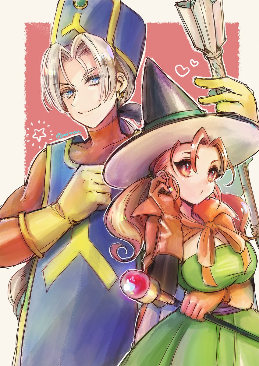 priest, jessica albert, mage, and kukuru (dragon quest and 2 more) drawn by urihara84