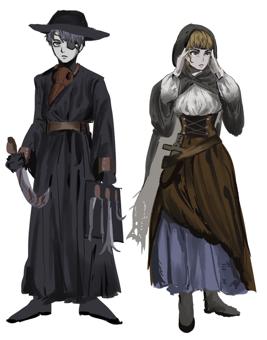 daan and karin (fear & hunger and 1 more) drawn by chira_fh