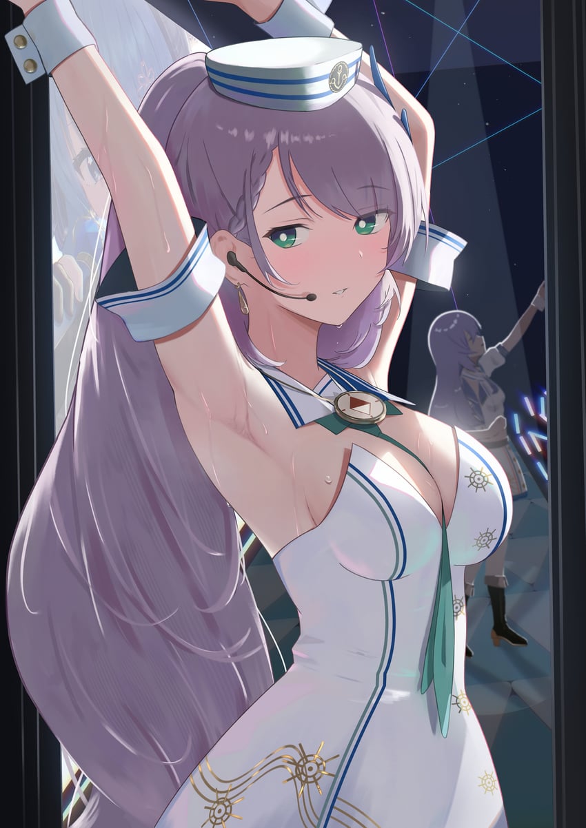 hoshimachi suisei, moona hoshinova, and pavolia reine (hololive and 1 more) drawn by tataki_worker