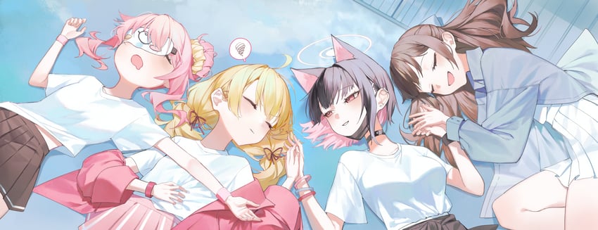 kazusa, natsu, airi, and yoshimi (blue archive) drawn by may.l