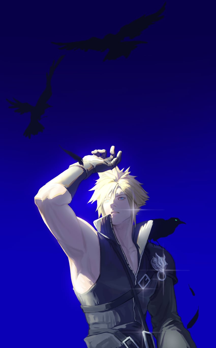 cloud strife (final fantasy and 2 more) drawn by mu_wen_jie