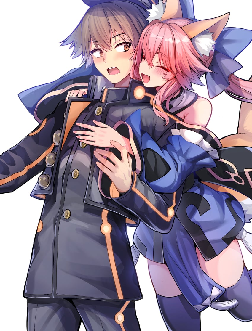 tamamo, tamamo no mae, and kishinami hakuno (fate and 1 more) drawn by wisespeak