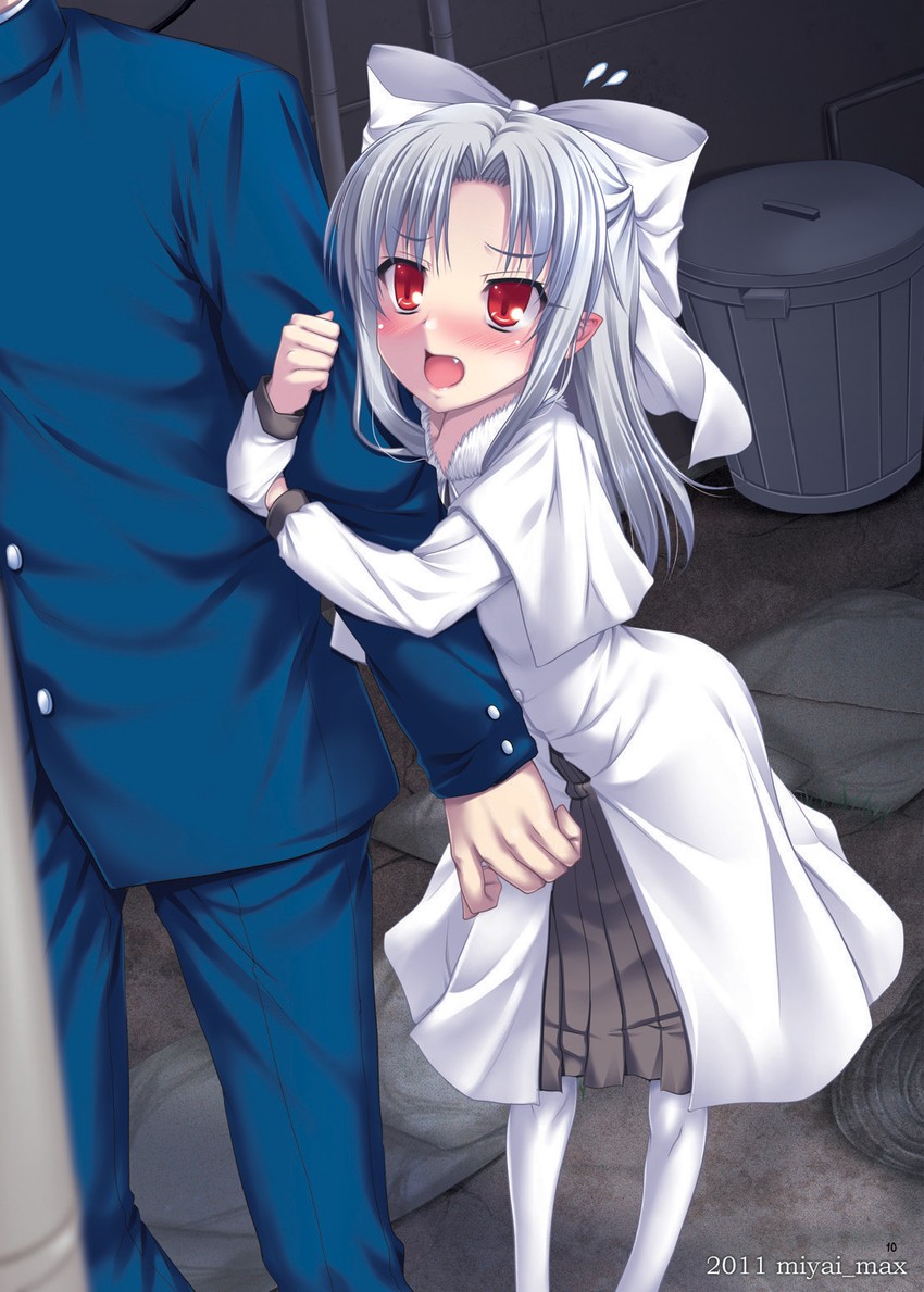 white len and nanaya shiki (tsukihime and 1 more) drawn by miyai_sen