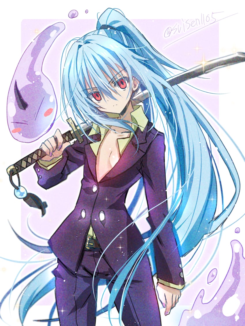rimuru tempest, shion, and ciel (tensei shitara slime datta ken) drawn by akatsuki_(ggsy7885)