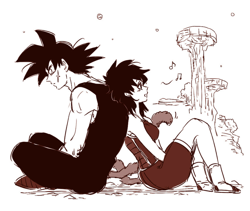 bardock and gine (dragon ball and 1 more) drawn by miiko_(drops7)