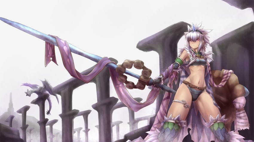 monster hunter and rathian (monster hunter) drawn by tsukigami_chronica