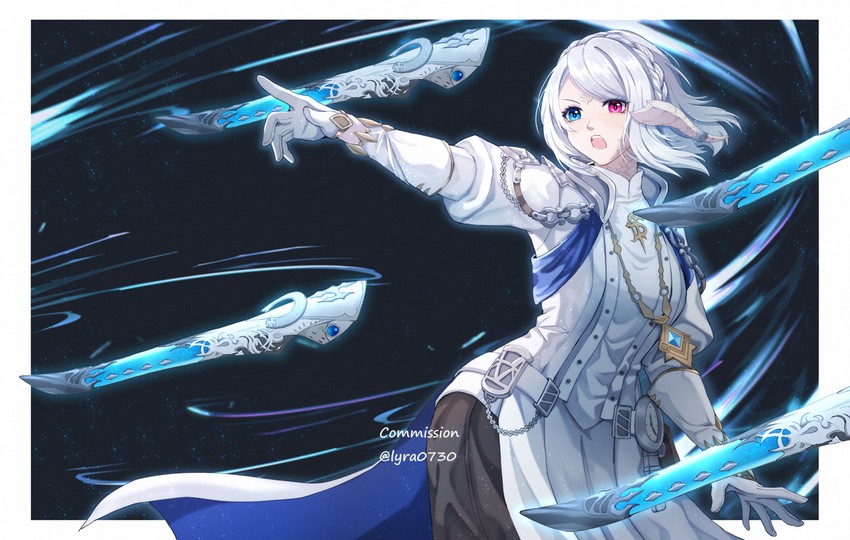 warrior of light and sage (final fantasy and 1 more) drawn by lyra-kotto