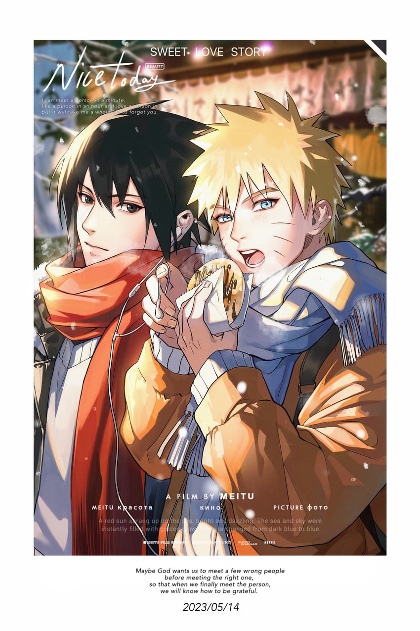 uzumaki naruto and uchiha sasuke (naruto) drawn by taichu_xu
