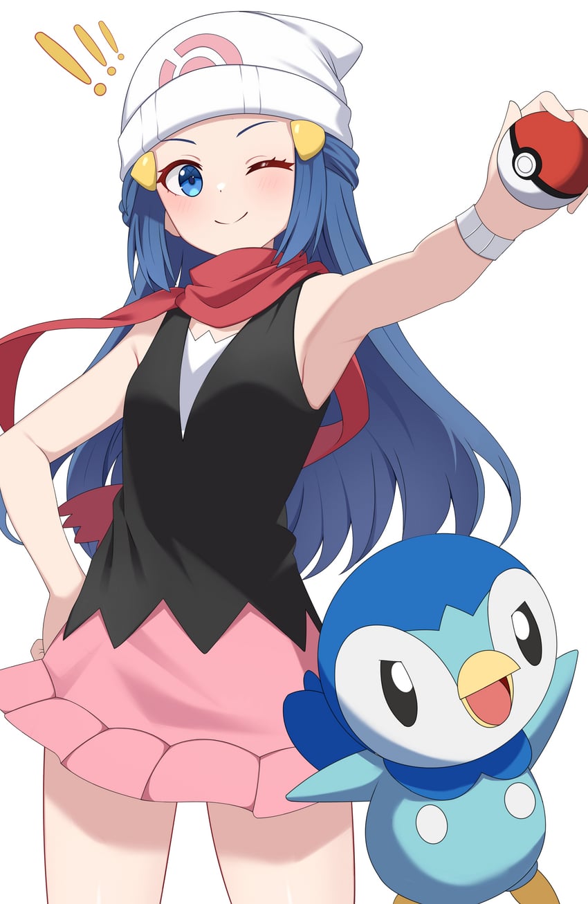 dawn (pokemon and 1 more) drawn by kenomotsu_yukuwa
