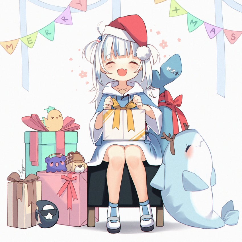 gawr gura, takodachi, bubba, death-sensei, and kotori (hololive and 1 more) drawn by kuri_(animejpholic)