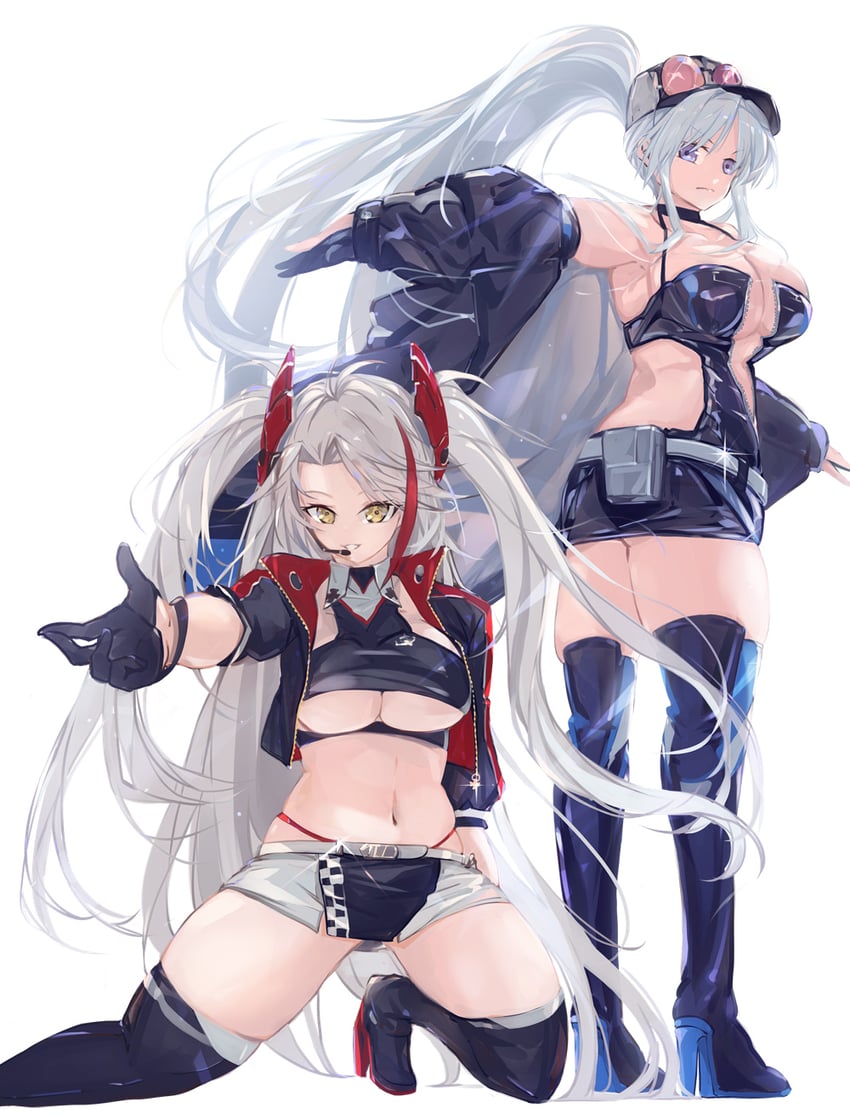 prinz eugen and enterprise (azur lane) drawn by shika_(shika0)