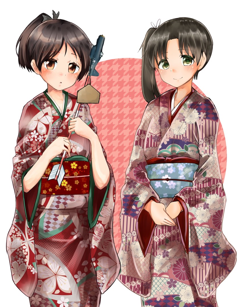 shikinami and ayanami (kantai collection) drawn by kazu_(really_in_hot_water_now)