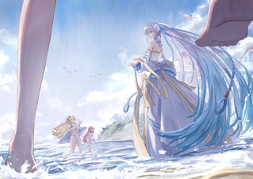 baobhan sith, morgan le fay, melusine, and barghest (fate and 1 more) drawn by shitodo_mi