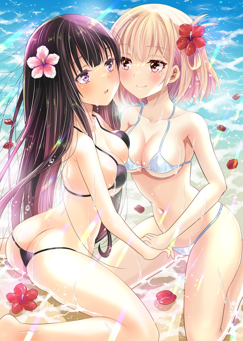 nishikigi chisato and inoue takina (lycoris recoil) drawn by uonuma_yuu