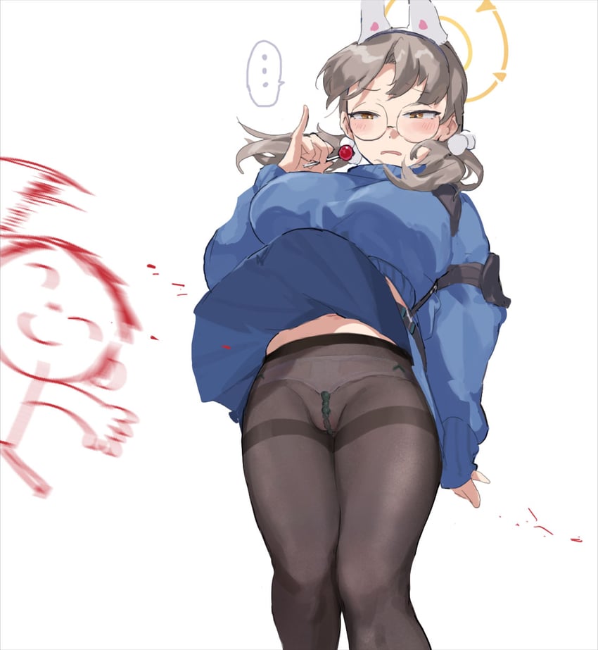 sensei, doodle sensei, and moe (blue archive) drawn by maqin