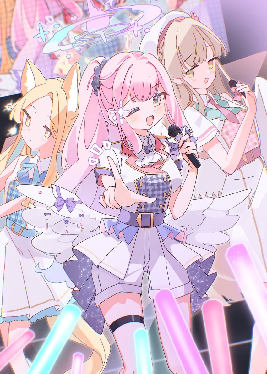 mika, seia, and nagisa (blue archive) drawn by rco_as