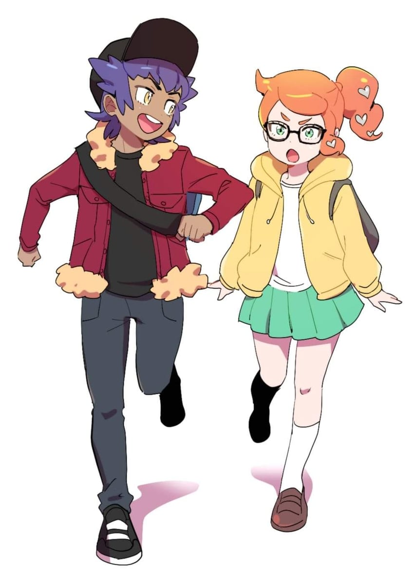 leon and sonia (pokemon and 1 more) drawn by dede_(qwea_00000)