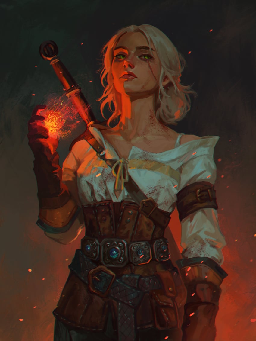 ciri (the witcher and 1 more) drawn by tasha_tikhonova