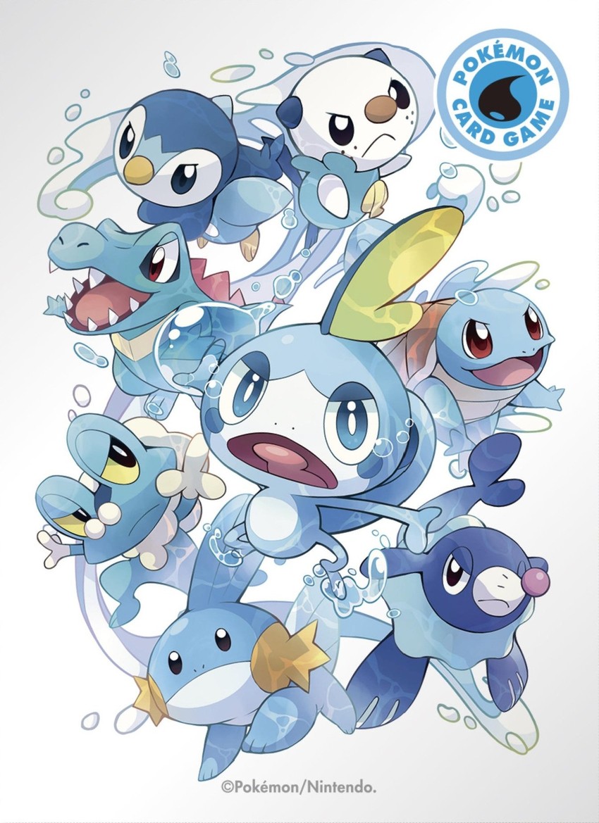 oshawott, squirtle, sobble, popplio, mudkip, and 3 more (pokemon and 1 more)