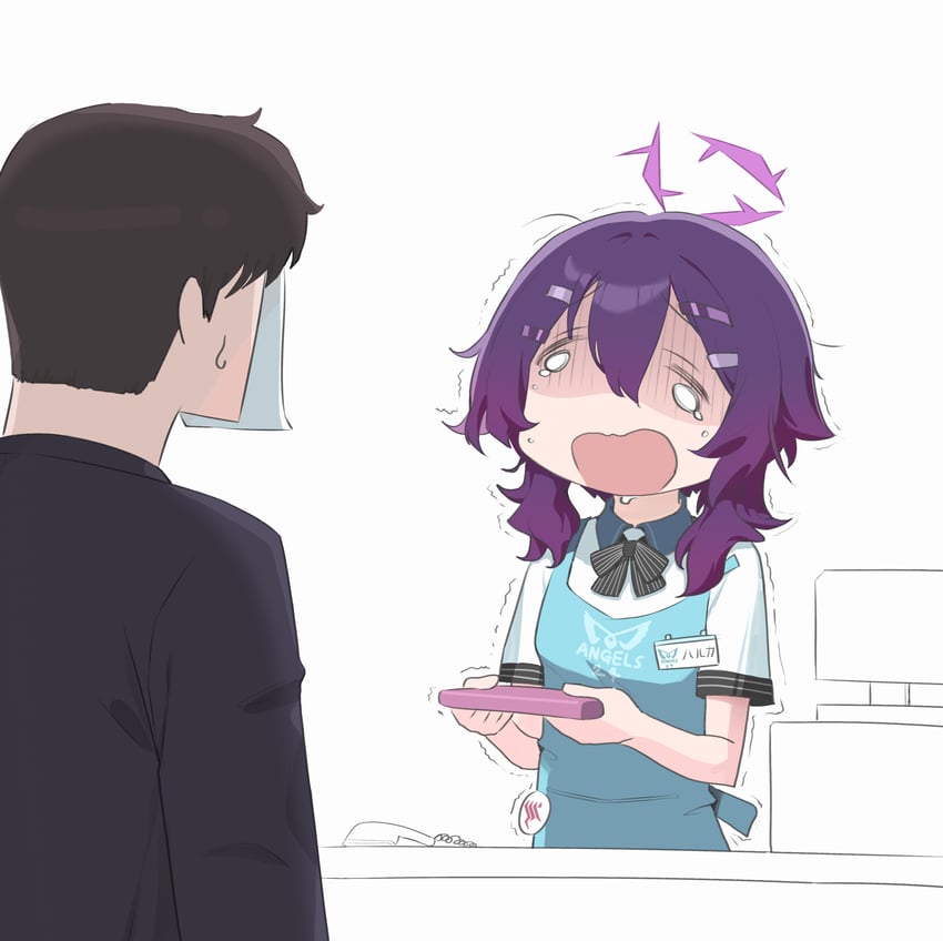 sensei and haruka (blue archive and 1 more) drawn by chocowaffle